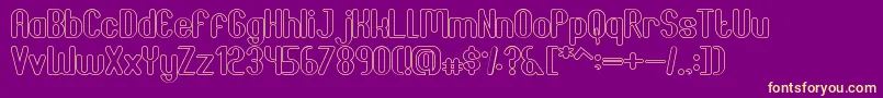 JoscelynnOutline Font – Yellow Fonts on Purple Background