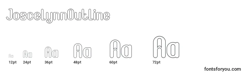 Размеры шрифта JoscelynnOutline