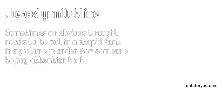 Обзор шрифта JoscelynnOutline