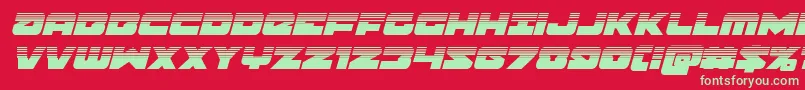 Banjinhalfital Font – Green Fonts on Red Background