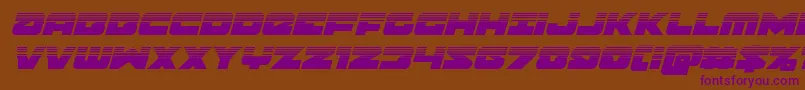 Banjinhalfital Font – Purple Fonts on Brown Background