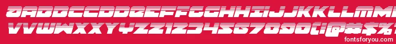 フォントBanjinhalfital – 赤い背景に白い文字