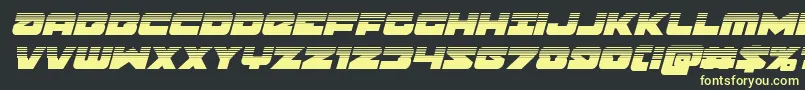 Banjinhalfital Font – Yellow Fonts on Black Background