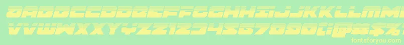 Banjinhalfital-Schriftart – Gelbe Schriften auf grünem Hintergrund