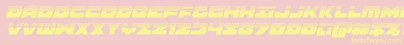 Banjinhalfital-Schriftart – Gelbe Schriften auf rosa Hintergrund