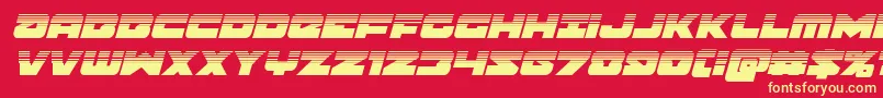 Banjinhalfital Font – Yellow Fonts on Red Background