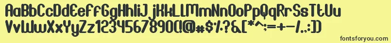 JoscelynnRegular Font – Black Fonts on Yellow Background