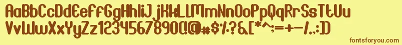 JoscelynnRegular Font – Brown Fonts on Yellow Background