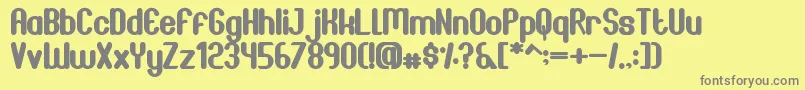 JoscelynnRegular Font – Gray Fonts on Yellow Background