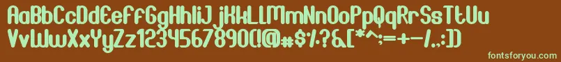 JoscelynnRegular Font – Green Fonts on Brown Background