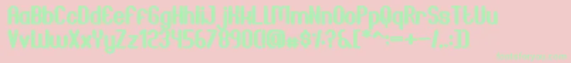 JoscelynnRegular Font – Green Fonts on Pink Background