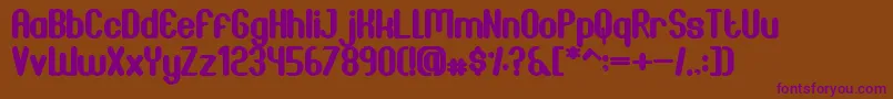 JoscelynnRegular Font – Purple Fonts on Brown Background