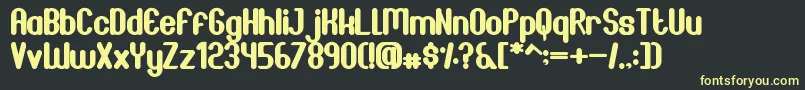 JoscelynnRegular Font – Yellow Fonts on Black Background