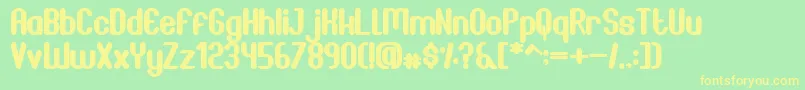 JoscelynnRegular Font – Yellow Fonts on Green Background