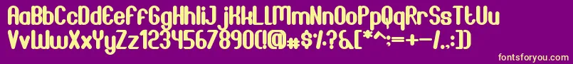 JoscelynnRegular Font – Yellow Fonts on Purple Background