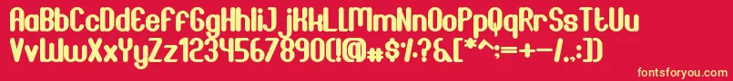 JoscelynnRegular Font – Yellow Fonts on Red Background