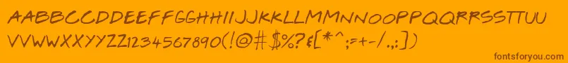 Josef Xuereb s Friends   Bold Font – Brown Fonts on Orange Background