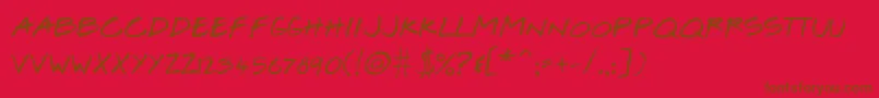 Fonte Josef Xuereb s Friends   Bold – fontes marrons em um fundo vermelho