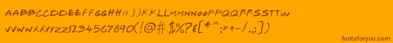 Más sobre la fuente Josef Xuereb s Friends Italic fuente Josef Xuereb s Friends Italic – Fuentes Marrones Sobre Fondo Naranja
