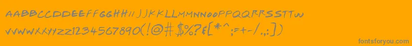 fuente Josef Xuereb s Friends   Italic – Fuentes Grises Sobre Fondo Naranja