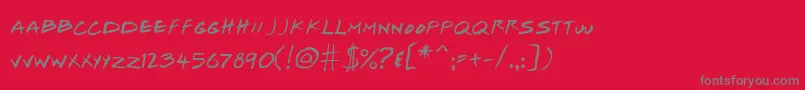 Josef Xuereb s Friends   Italic Font – Gray Fonts on Red Background