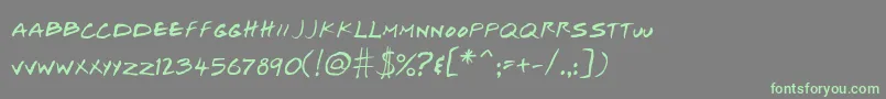 Josef Xuereb s Friends   Italic Font – Green Fonts on Gray Background