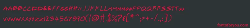 Josef Xuereb s Friends   Italic Font – Red Fonts on Black Background