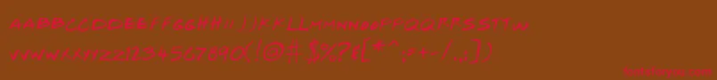 Josef Xuereb s Friends   Italic Font – Red Fonts on Brown Background