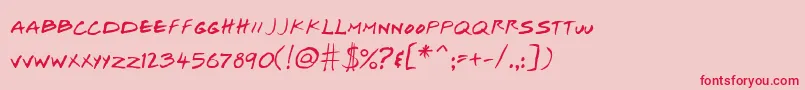 Josef Xuereb s Friends   Italic Font – Red Fonts on Pink Background