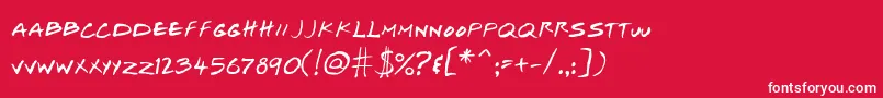 Josef Xuereb s Friends   Italic Font – White Fonts on Red Background