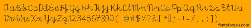 josemima Font – Black Fonts on Orange Background