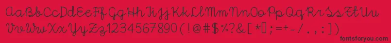 josemima Font – Black Fonts on Red Background