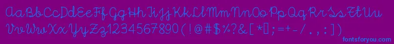 josemima Font – Blue Fonts on Purple Background