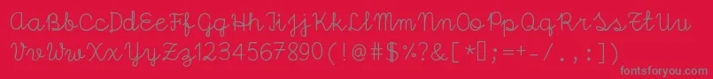 josemima Font – Gray Fonts on Red Background