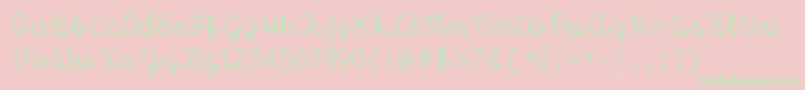 josemima Font – Green Fonts on Pink Background