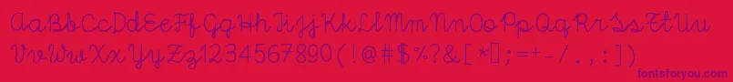 josemima Font – Purple Fonts on Red Background