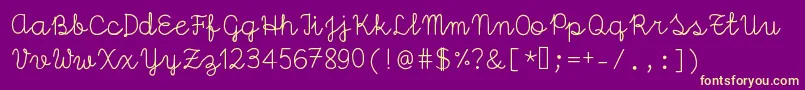 josemima Font – Yellow Fonts on Purple Background