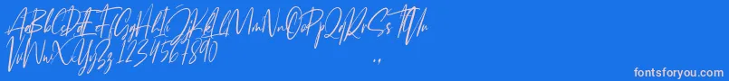 Josephine Font – Pink Fonts on Blue Background