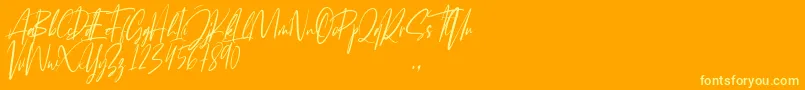 Josephine Font – Yellow Fonts on Orange Background