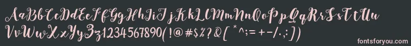 Joshan Demo-Schriftart – Rosa Schriften auf schwarzem Hintergrund