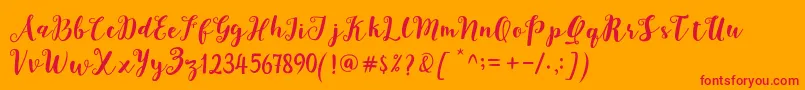 Joshan Demo Font – Red Fonts on Orange Background