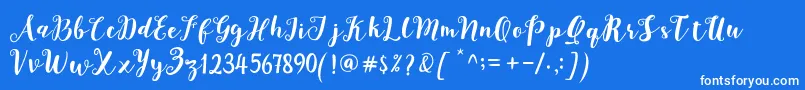 Joshan Demo Font – White Fonts on Blue Background