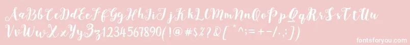 Joshan Demo Font – White Fonts on Pink Background