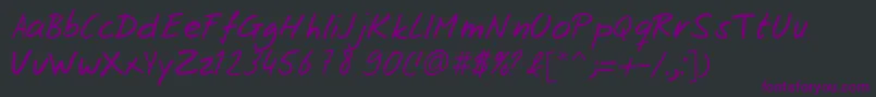 Josschrift Font – Purple Fonts on Black Background