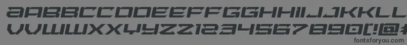 フォントLaserwolfexpandital – 黒い文字の灰色の背景