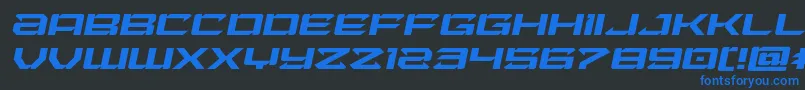 Laserwolfexpandital Font – Blue Fonts on Black Background