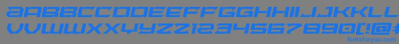 Laserwolfexpandital Font – Blue Fonts on Gray Background
