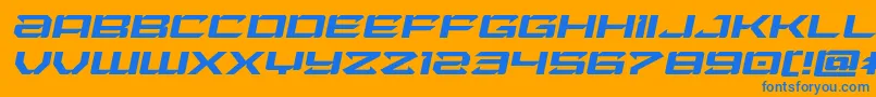 More about Laserwolfexpandital Font Laserwolfexpandital Font – Blue Fonts on Orange Background