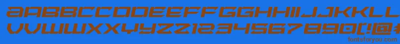 Шрифт Laserwolfexpandital – коричневые шрифты на синем фоне