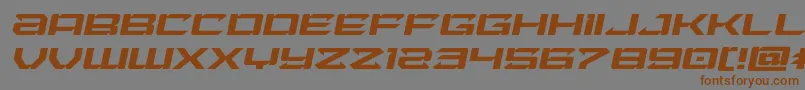 Laserwolfexpandital Font – Brown Fonts on Gray Background